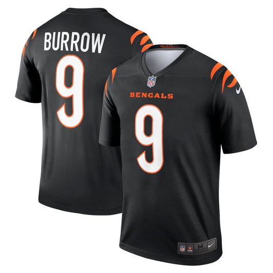 Men's Cincinnati Bengals Joe Burrow Nike Black Legend Player Performance Top - Image 1