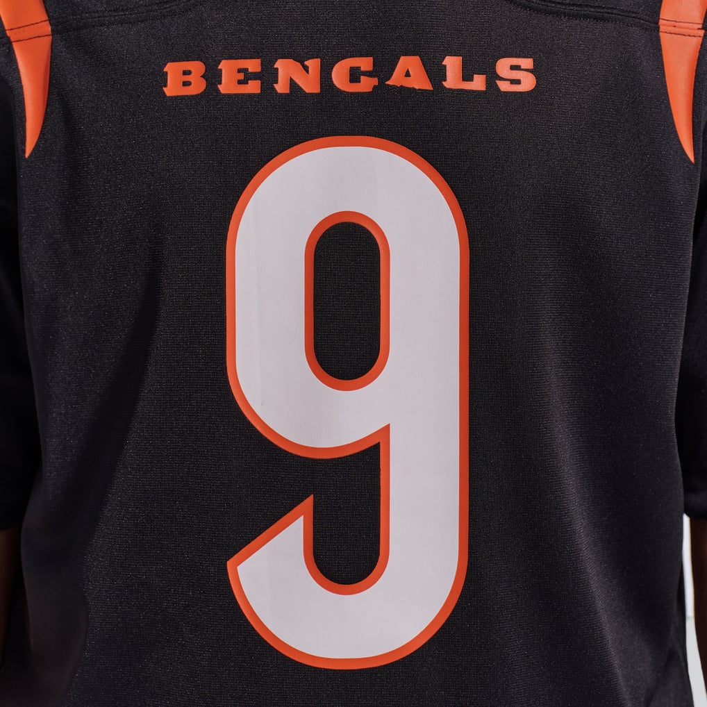 Men's Cincinnati Bengals Joe Burrow Nike Black Player Game Jersey - Image 12