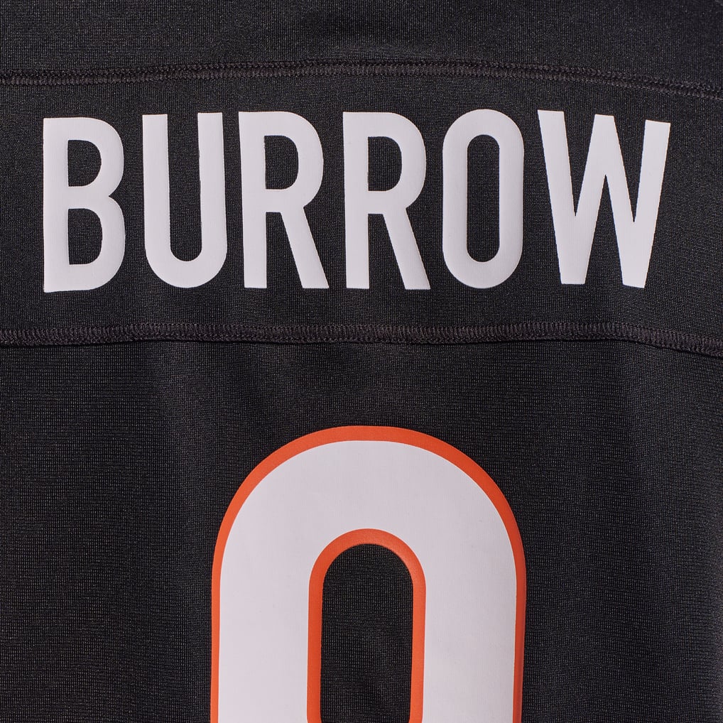Men's Cincinnati Bengals Joe Burrow Nike Black Player Game Jersey - Image 13