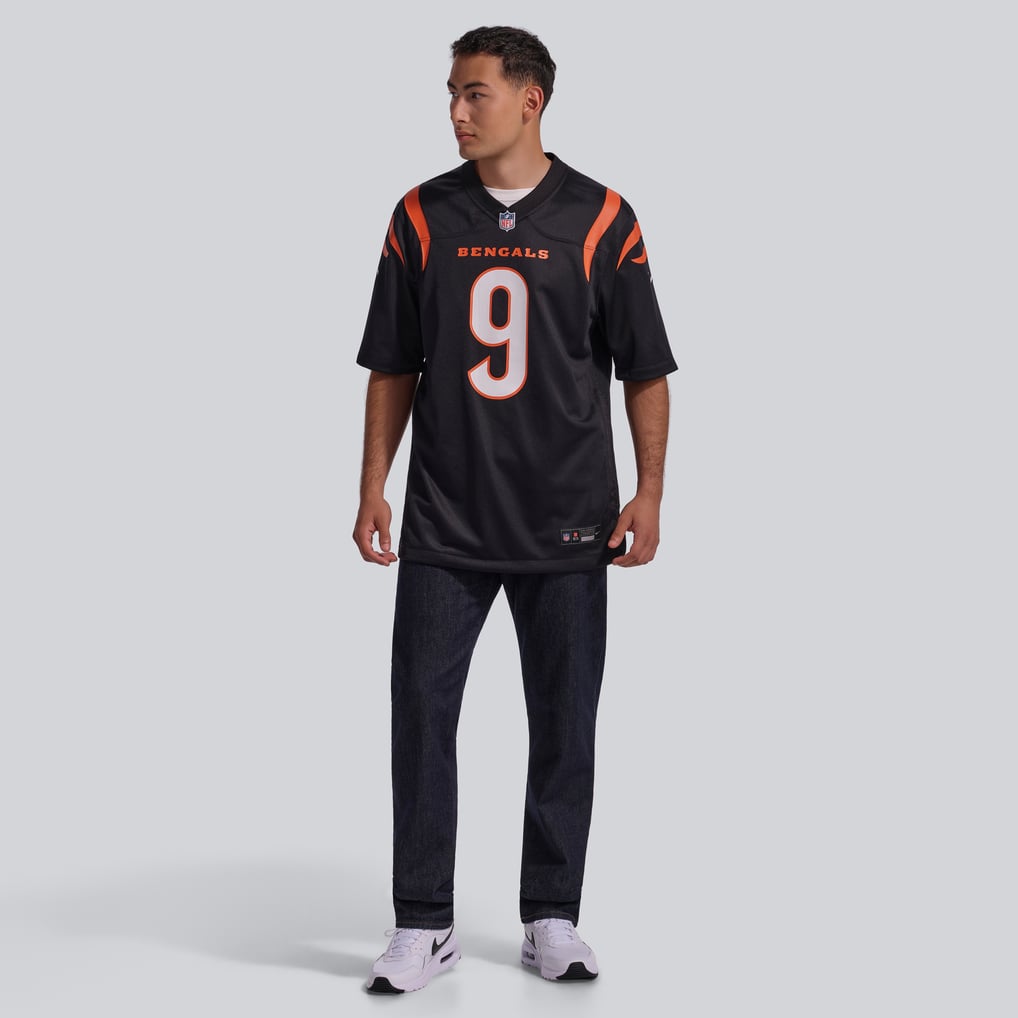 Men's Cincinnati Bengals Joe Burrow Nike Black Player Game Jersey - Image 5