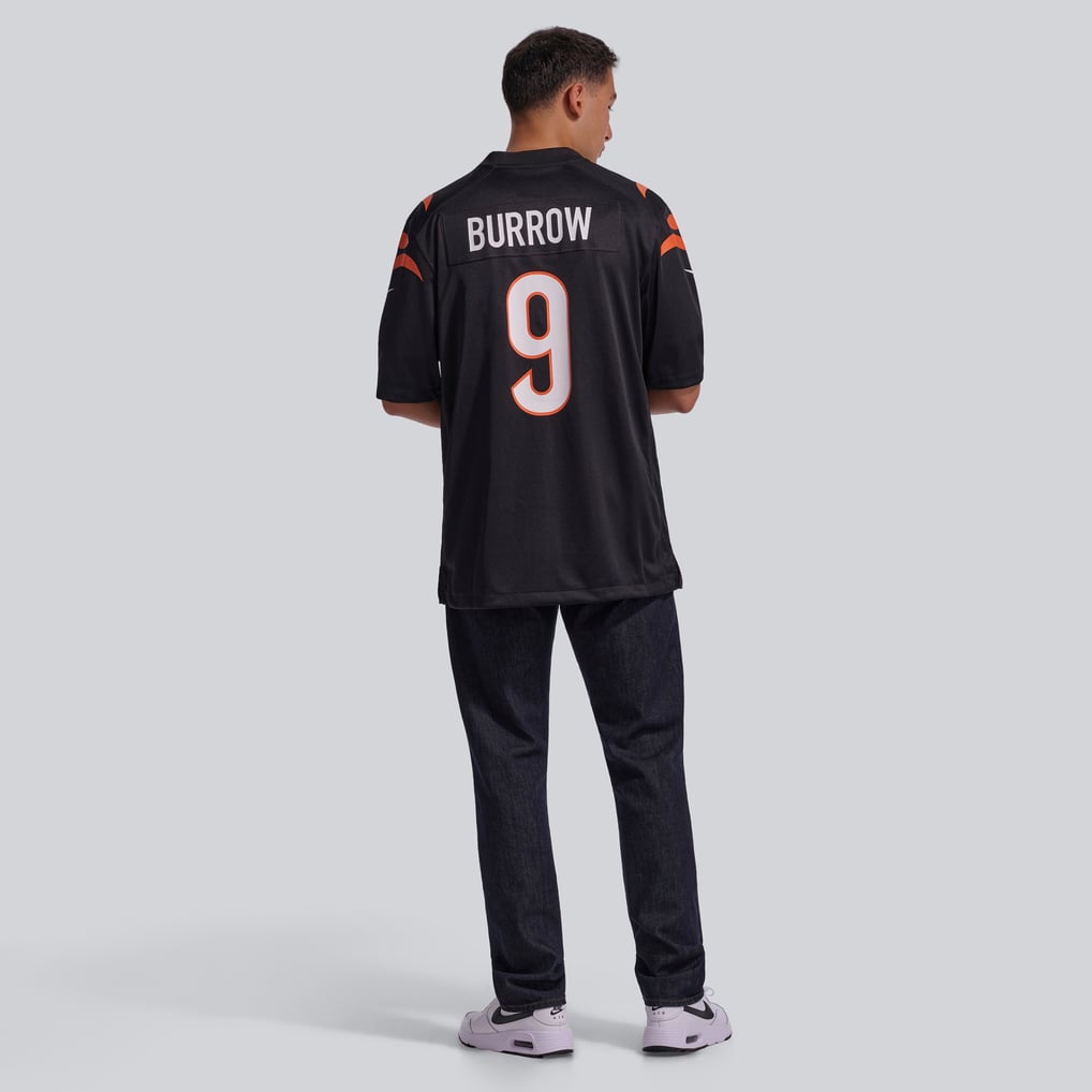 Men's Cincinnati Bengals Joe Burrow Nike Black Player Game Jersey - Image 6