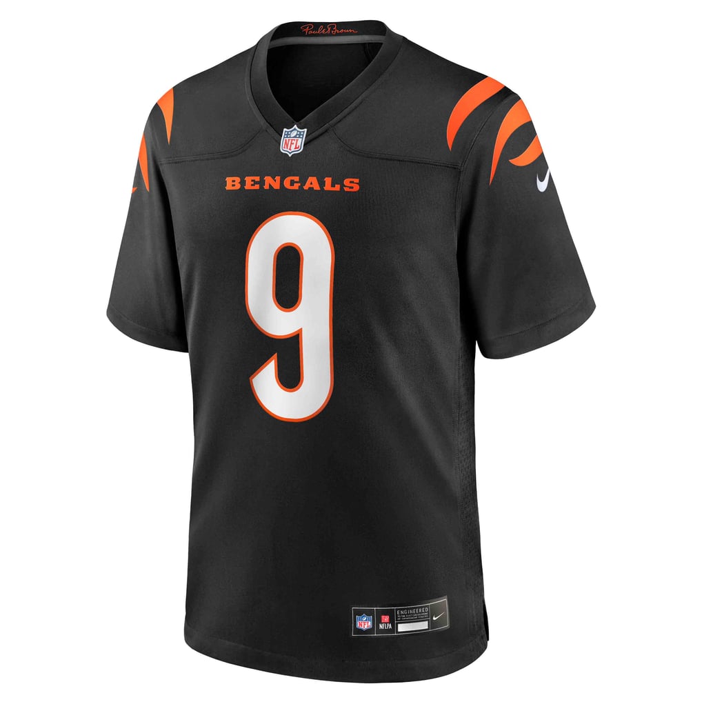 Men's Cincinnati Bengals Joe Burrow Nike Black Player Game Jersey - Image 7