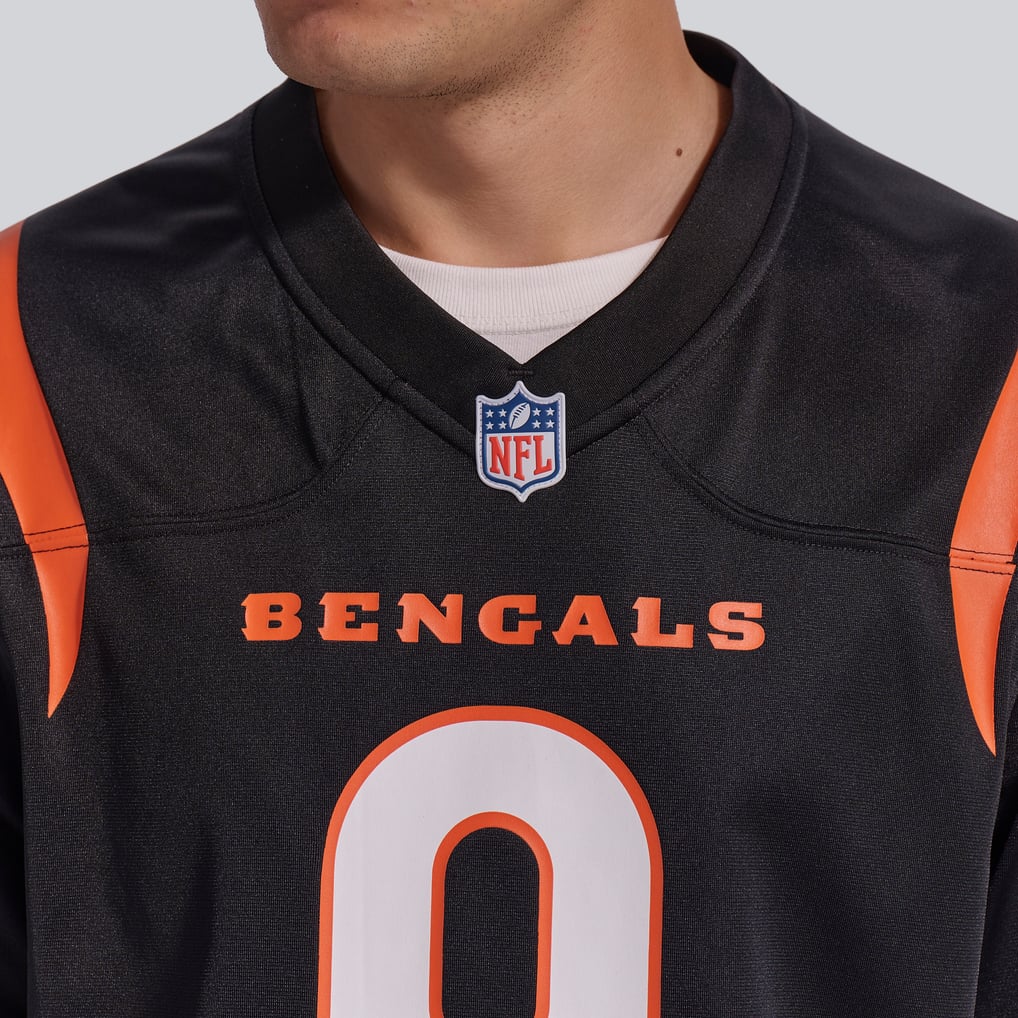 Men's Cincinnati Bengals Joe Burrow Nike Black Player Game Jersey - Image 9