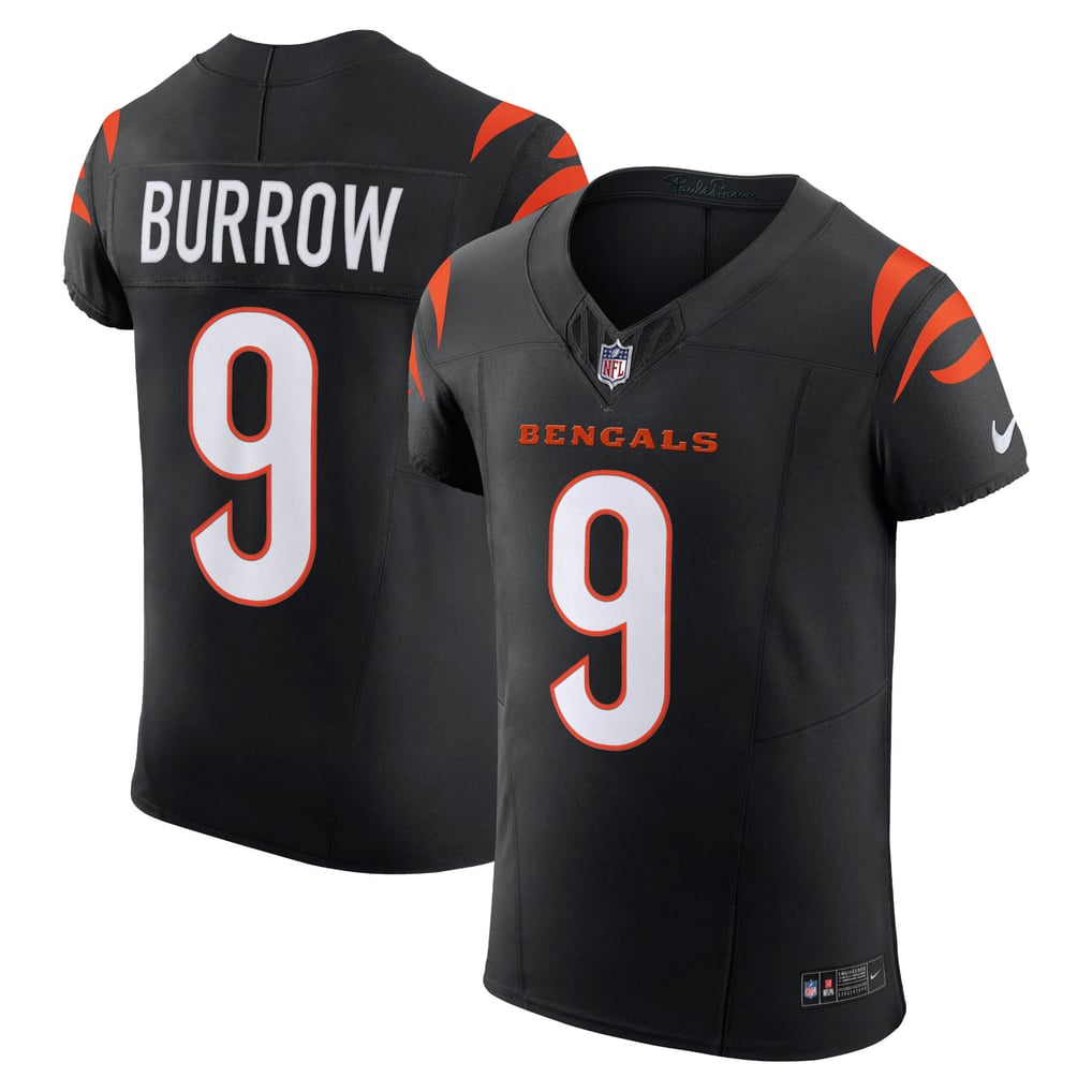 Men's Cincinnati Bengals Joe Burrow Nike Black Team Vapor F.U.S.E. Elite Jersey - Image 1
