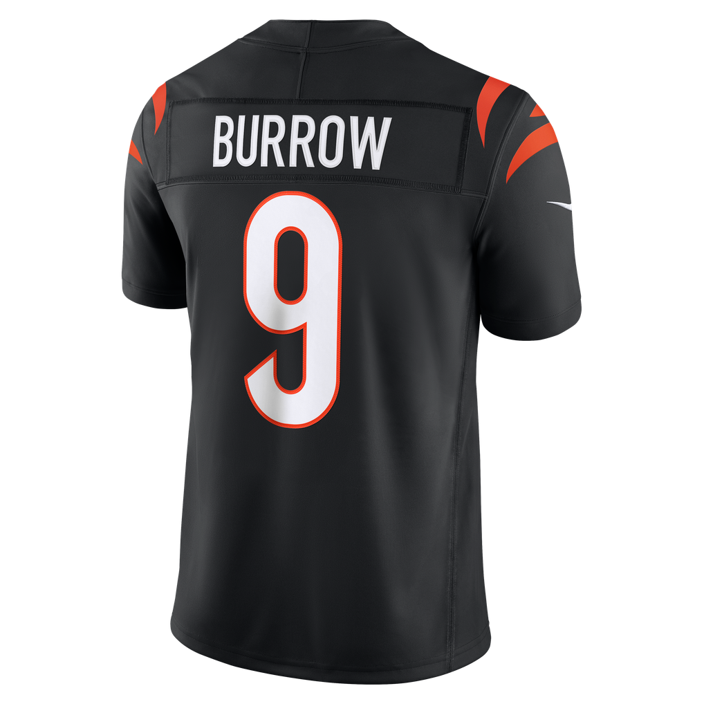Men's Cincinnati Bengals Joe Burrow Nike Black Team Vapor F.U.S.E. Stitched Limited Jersey - Image 8