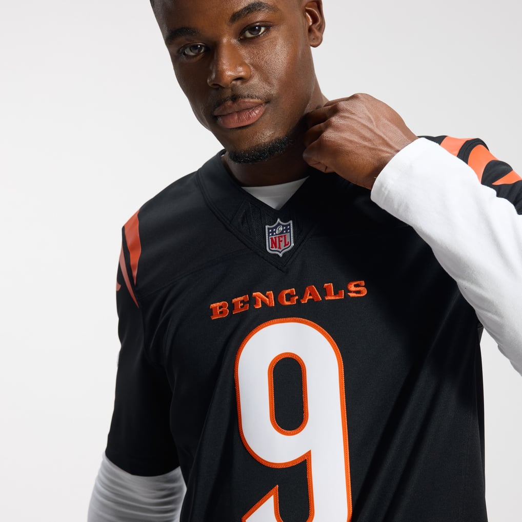 Men's Cincinnati Bengals Joe Burrow Nike Black Team Vapor F.U.S.E. Stitched Limited Jersey - Image 9