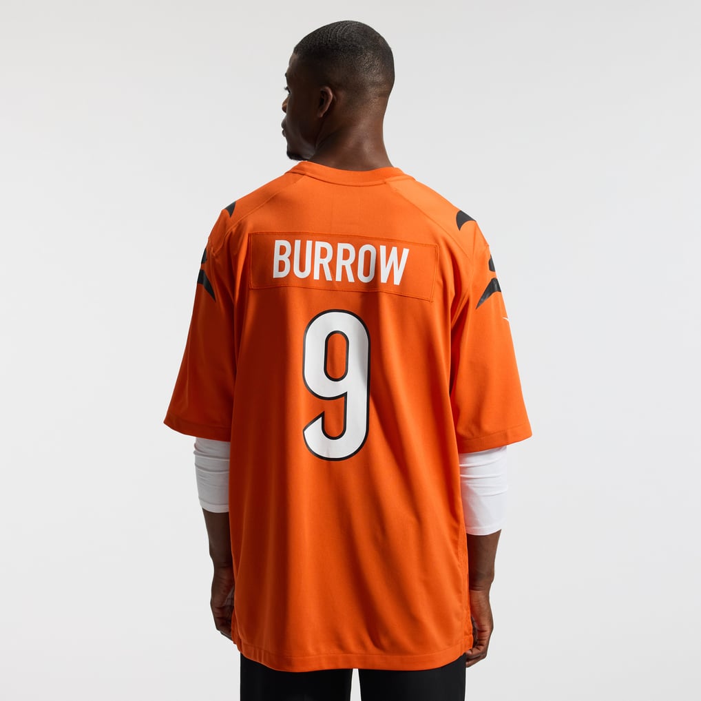 Men's Cincinnati Bengals Joe Burrow Nike Orange Alternate Game Jersey - Image 4
