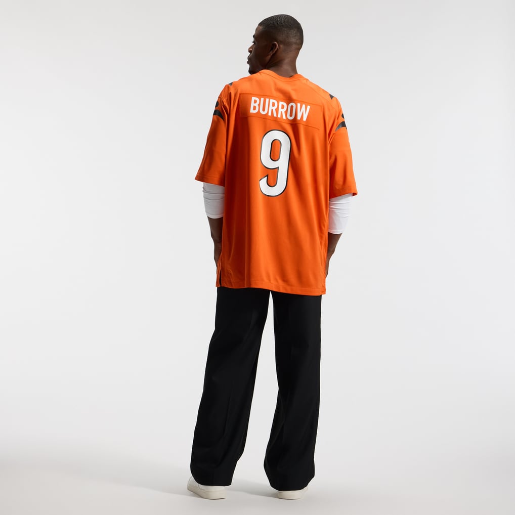 Men's Cincinnati Bengals Joe Burrow Nike Orange Alternate Game Jersey - Image 6