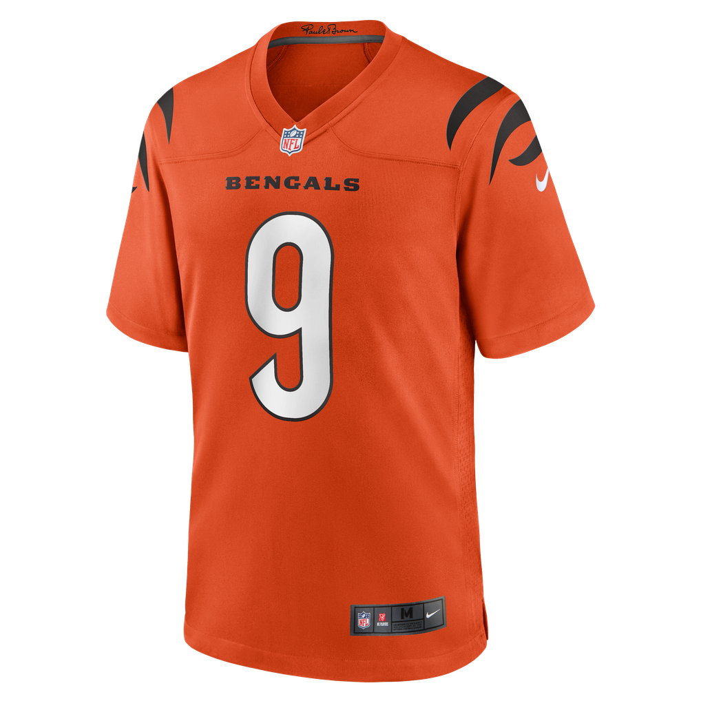 Men's Cincinnati Bengals Joe Burrow Nike Orange Alternate Game Jersey - Image 7