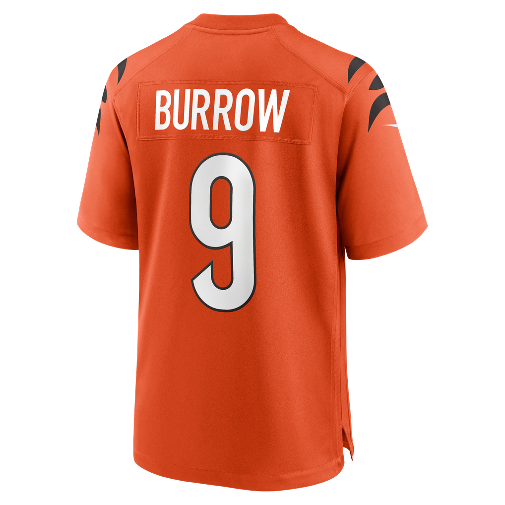 Men's Cincinnati Bengals Joe Burrow Nike Orange Alternate Game Jersey - Image 8