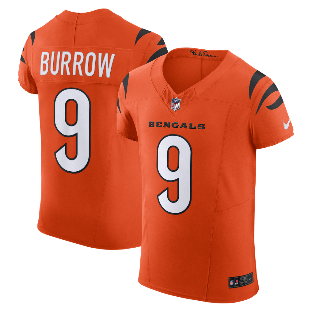 Men's Cincinnati Bengals Joe Burrow Nike Orange Team Vapor F.U.S.E. Elite Jersey - Image 1