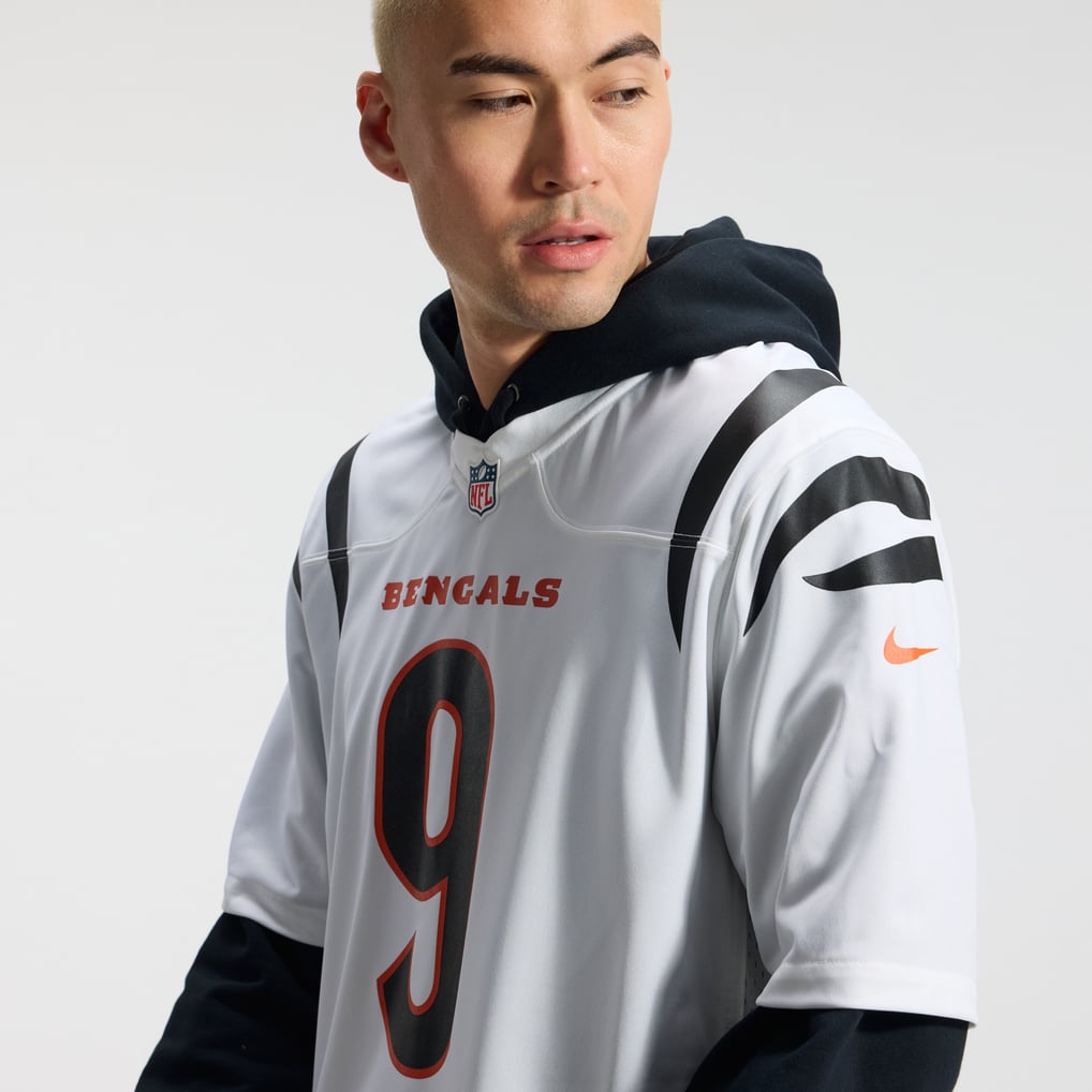 Men's Cincinnati Bengals Joe Burrow Nike White Game Jersey - Image 11