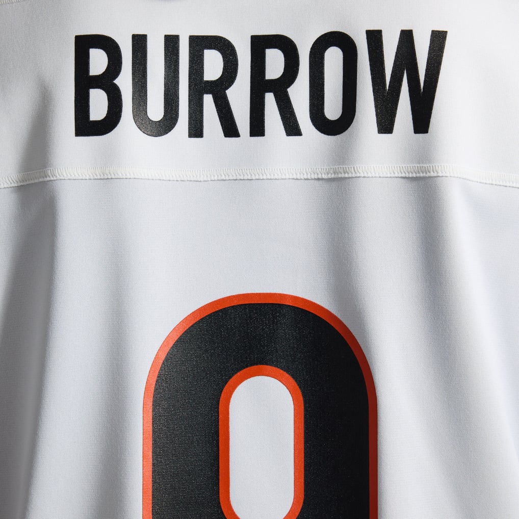 Men's Cincinnati Bengals Joe Burrow Nike White Game Jersey - Image 13