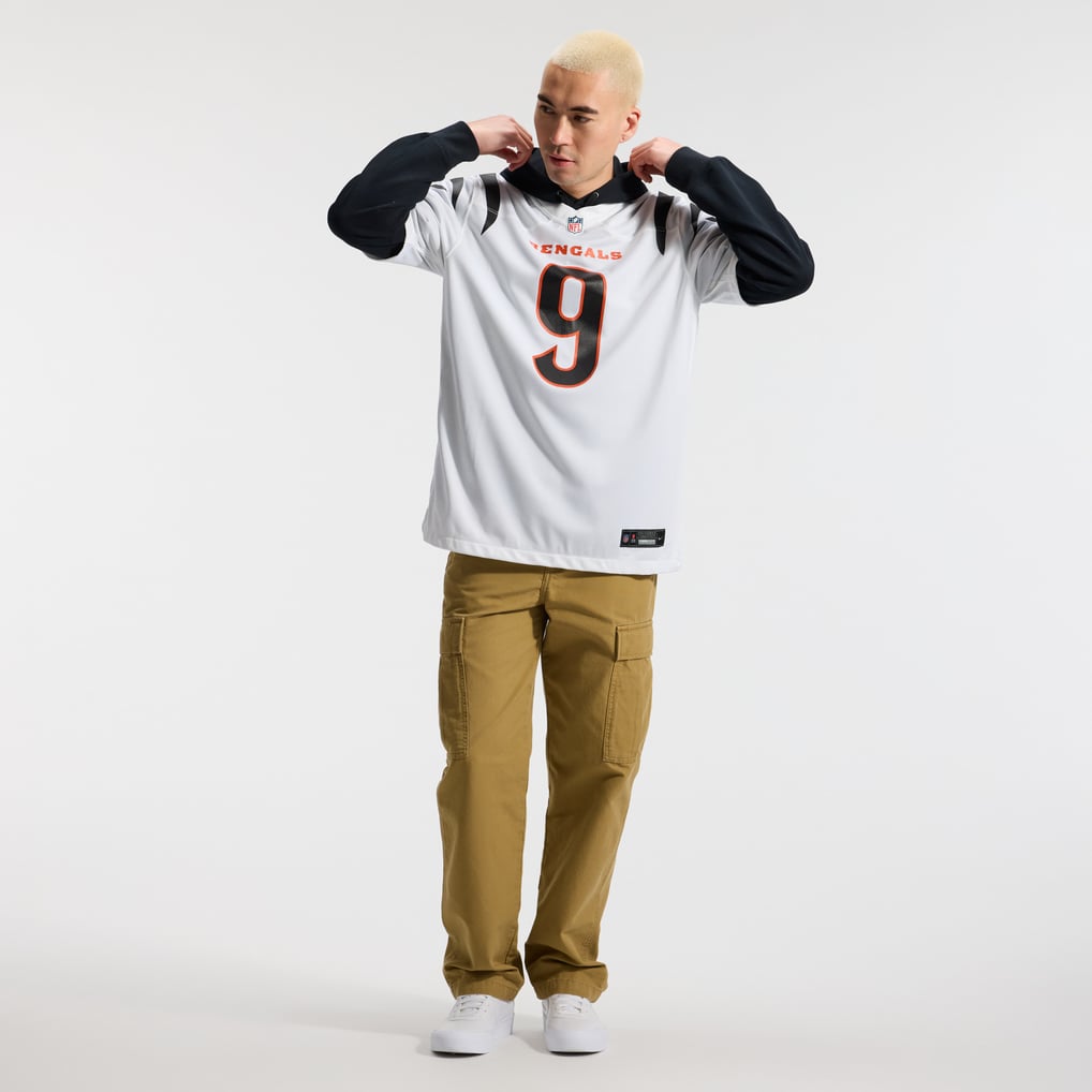 Men's Cincinnati Bengals Joe Burrow Nike White Game Jersey - Image 5