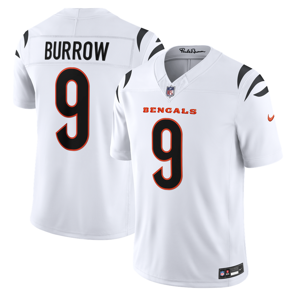 Men's Cincinnati Bengals Joe Burrow Nike White Vapor F.U.S.E. Stitched Limited Jersey - Image 1