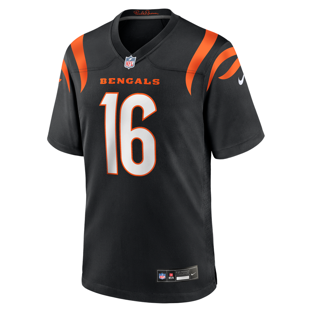 Men's Cincinnati Bengals Joe Flacco Nike Black Team Game Jersey - Image 3