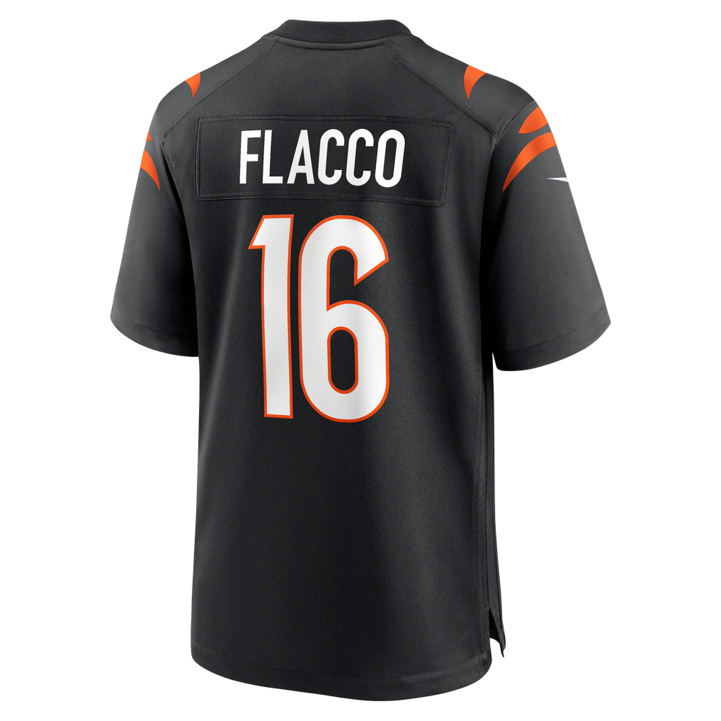 Men's Cincinnati Bengals Joe Flacco Nike Black Team Game Jersey - Image 4