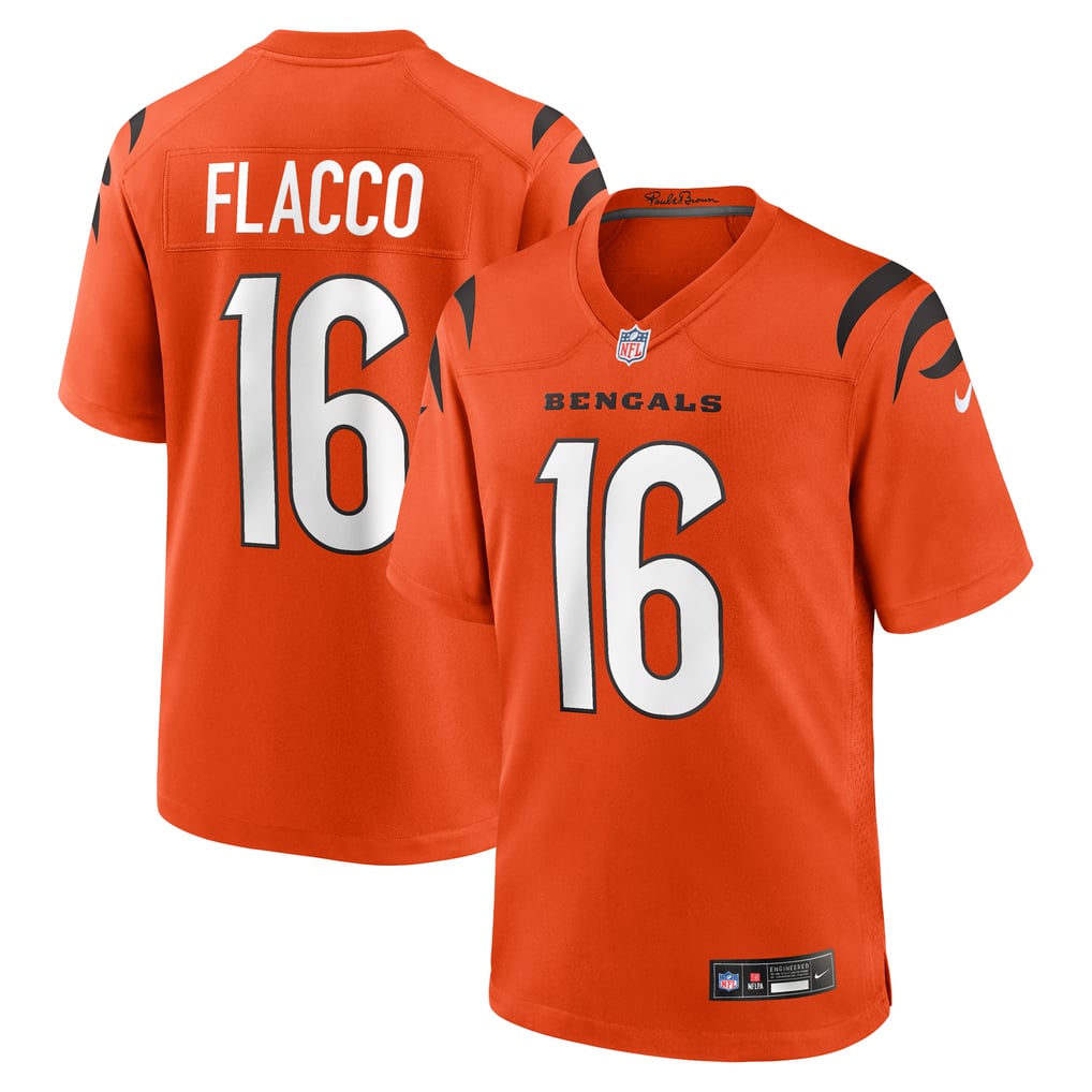 Men's Cincinnati Bengals Joe Flacco Nike Orange Alternate Game Jersey - Image 1