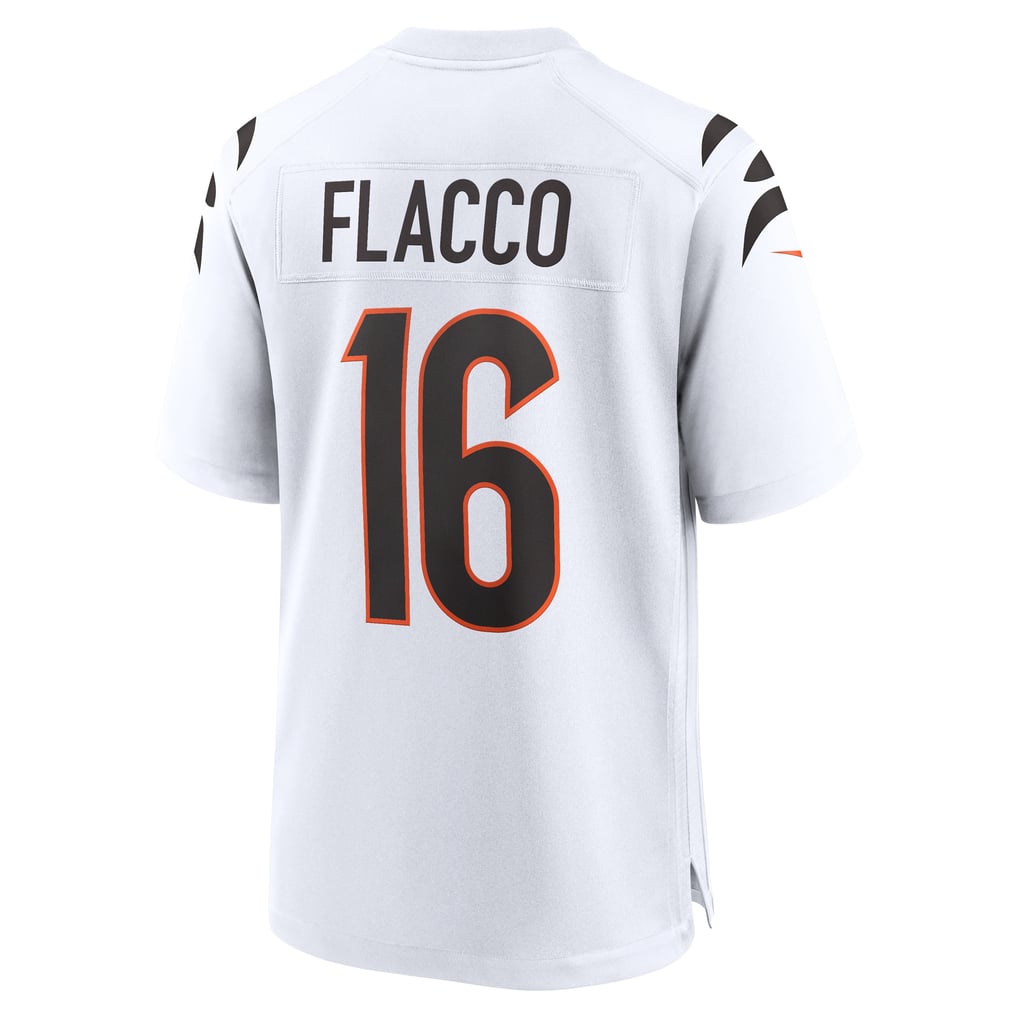 Men's Cincinnati Bengals Joe Flacco Nike White Game Jersey - Image 4