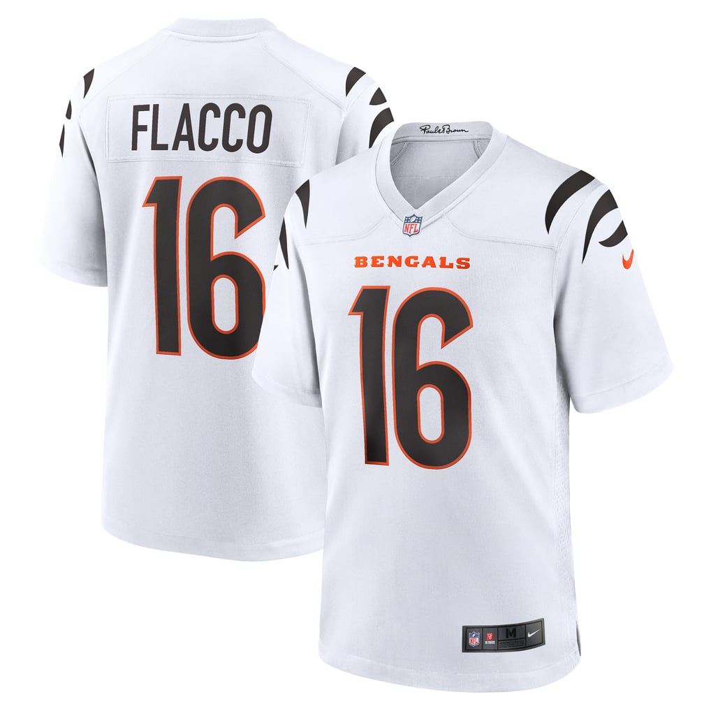 Men's Cincinnati Bengals Joe Flacco Nike White Game Jersey - Image 1