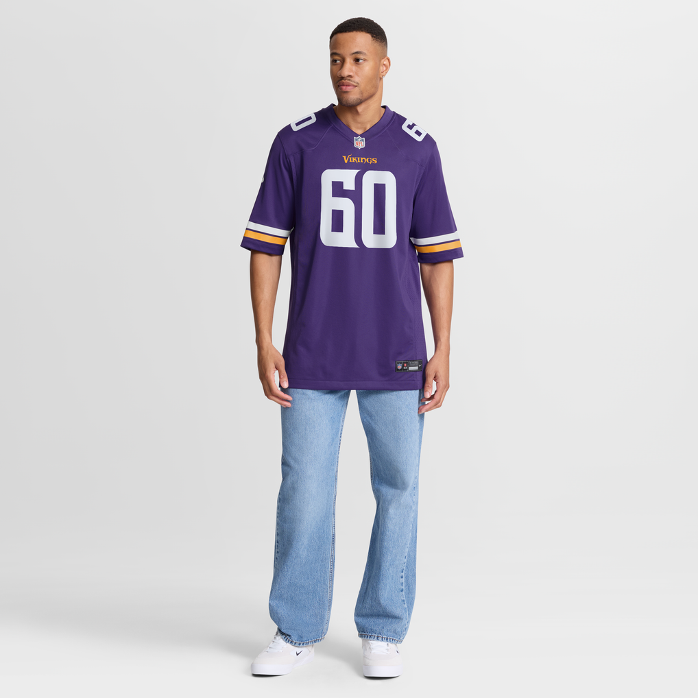 Men's Minnesota Vikings Joe Huber Nike  Purple Team Game Jersey - Image 8