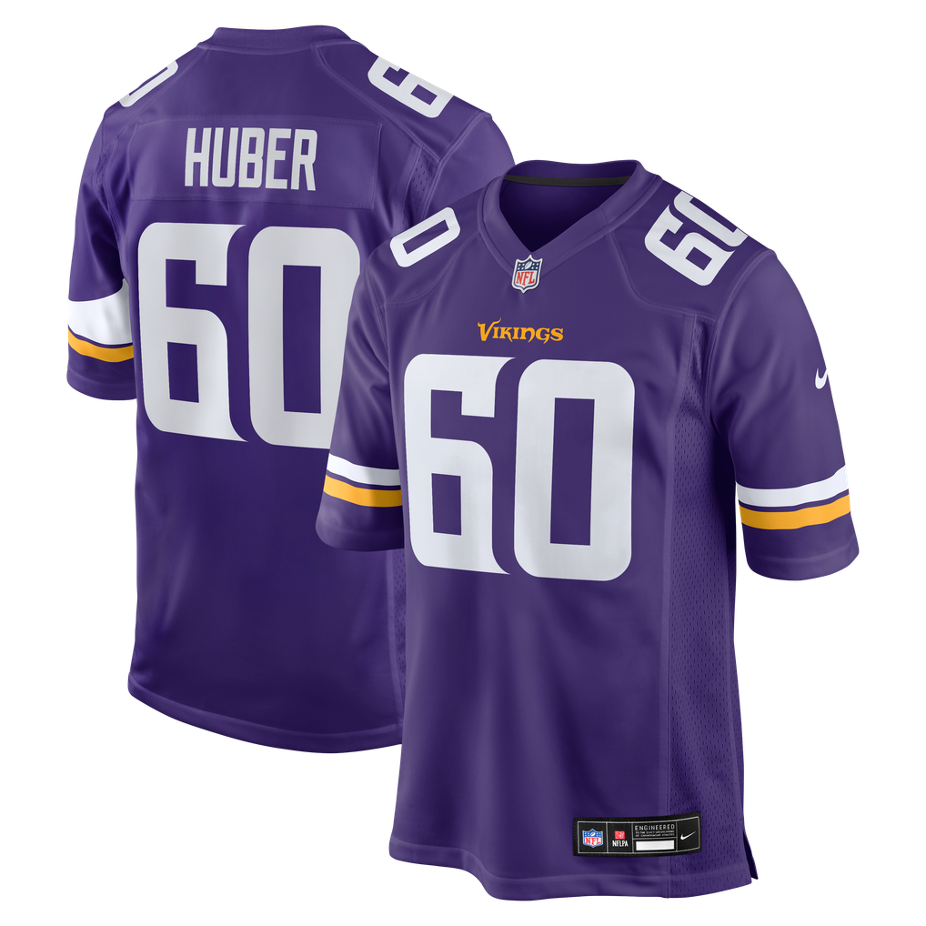 Men's Minnesota Vikings Joe Huber Nike  Purple Team Game Jersey - Image 2