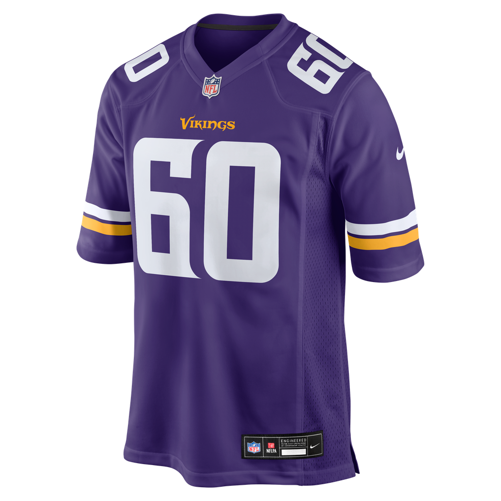 Men's Minnesota Vikings Joe Huber Nike  Purple Team Game Jersey - Image 3