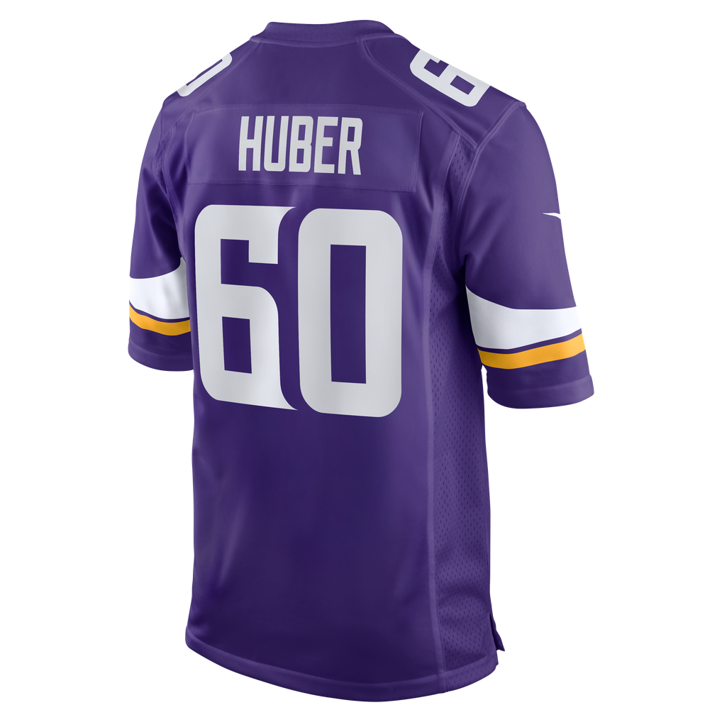 Men's Minnesota Vikings Joe Huber Nike  Purple Team Game Jersey - Image 4