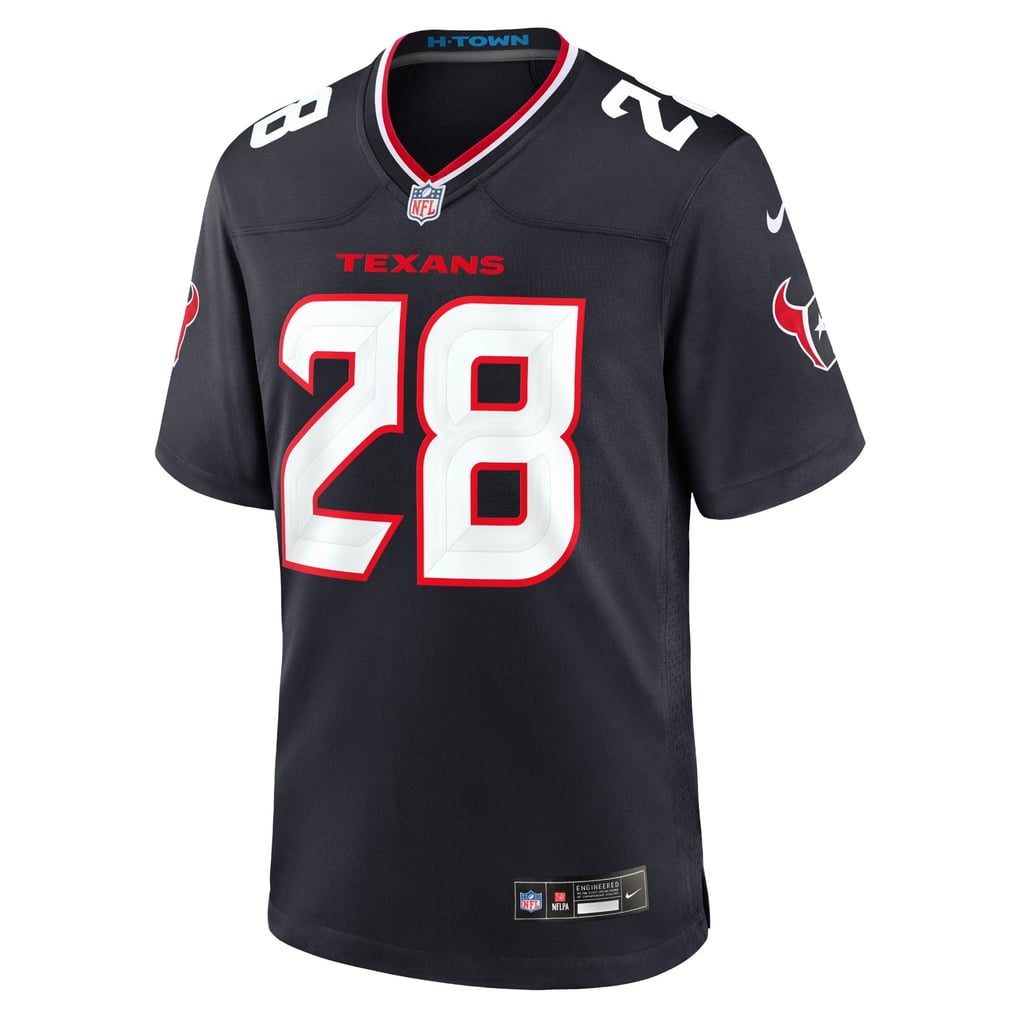 Men's Houston Texans Joe Mixon Nike Navy Game Jersey - Image 3