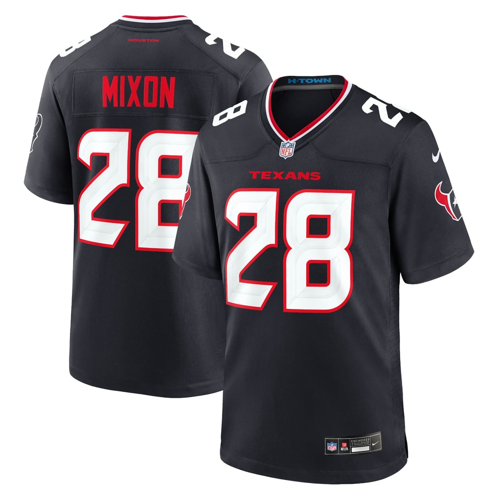 Men's Houston Texans Joe Mixon Nike Navy Game Jersey - Image 1