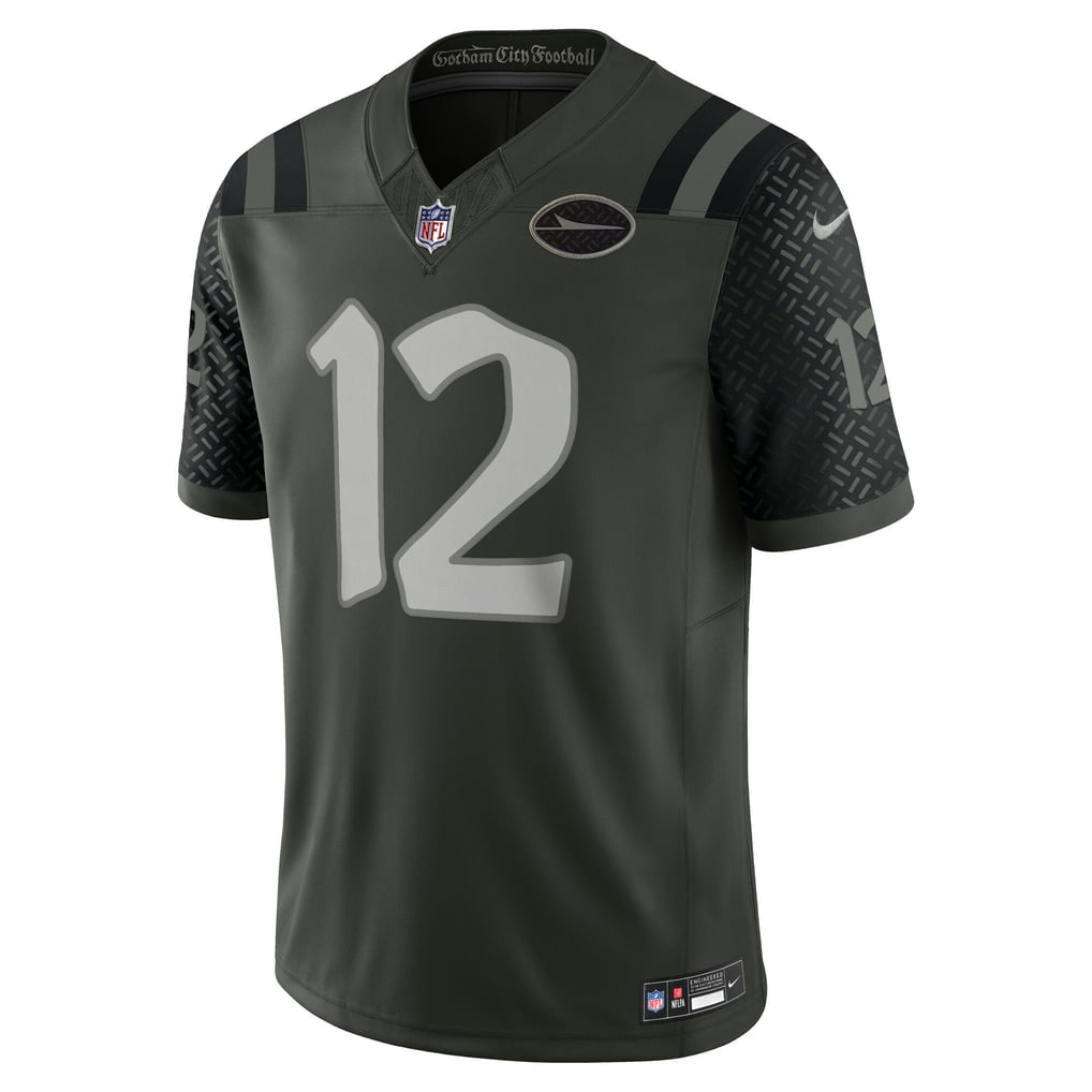 Men's New York Jets Joe Namath Nike Green Rivalries Collection Stitched Limited Jersey - Image 3