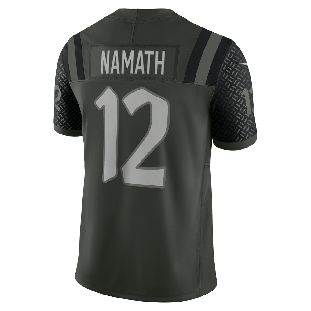 Men's New York Jets Joe Namath Nike Green Rivalries Collection Stitched Limited Jersey - Image 4