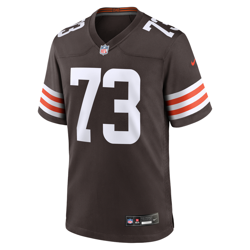 Men's Cleveland Browns Joe Thomas Nike Brown Retired Game Player Jersey - Image 3