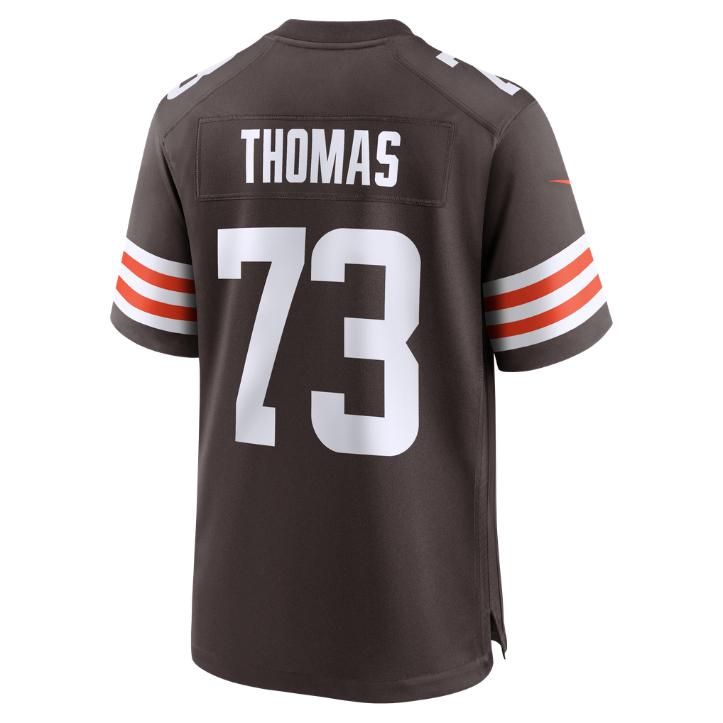 Men's Cleveland Browns Joe Thomas Nike Brown Retired Game Player Jersey - Image 4