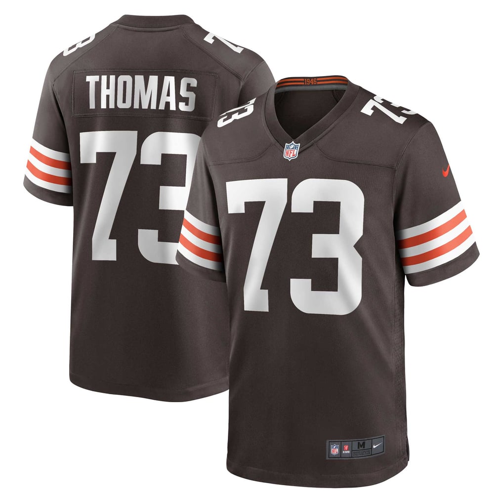 Men's Cleveland Browns Joe Thomas Nike Brown Retired Player Game Jersey - Image 3