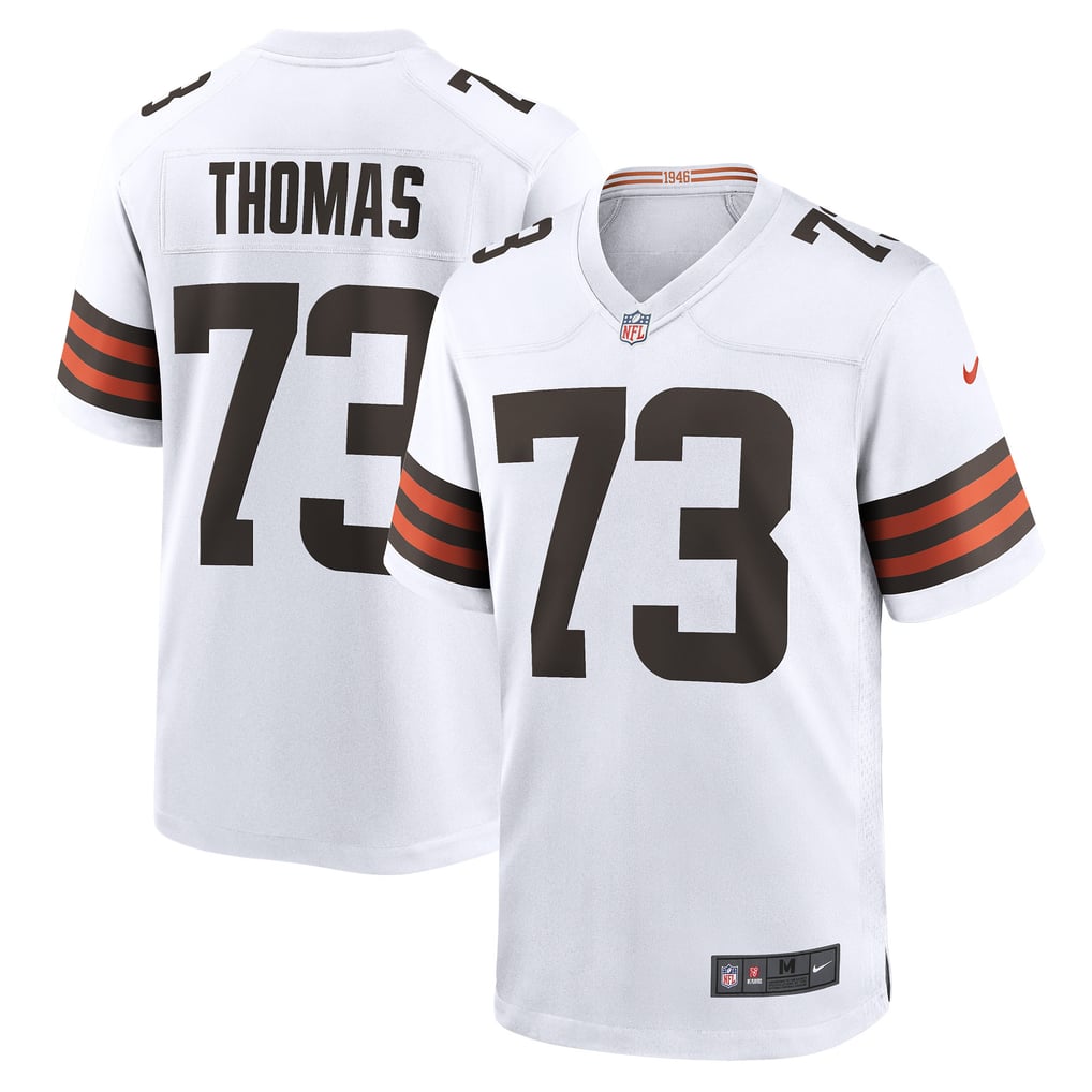 Men's Cleveland Browns Joe Thomas Nike White Retired Game Player Jersey - Image 2