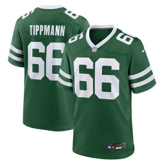 Men's New York Jets Joe Tippmann Nike Legacy Green Team Game Jersey - Image 1