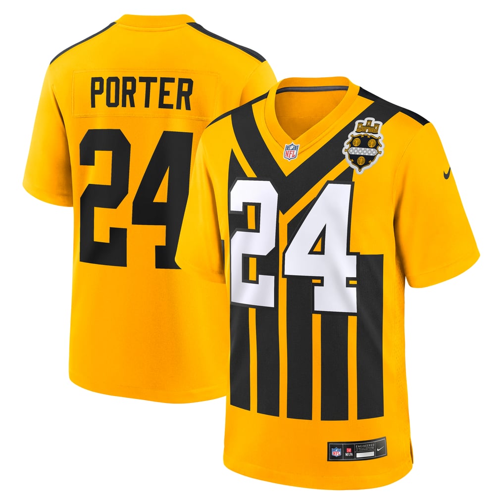 Men's Pittsburgh Steelers Joey Porter Jr. Nike Gold Alternate 1933 Throwback Game Jersey - Image 2