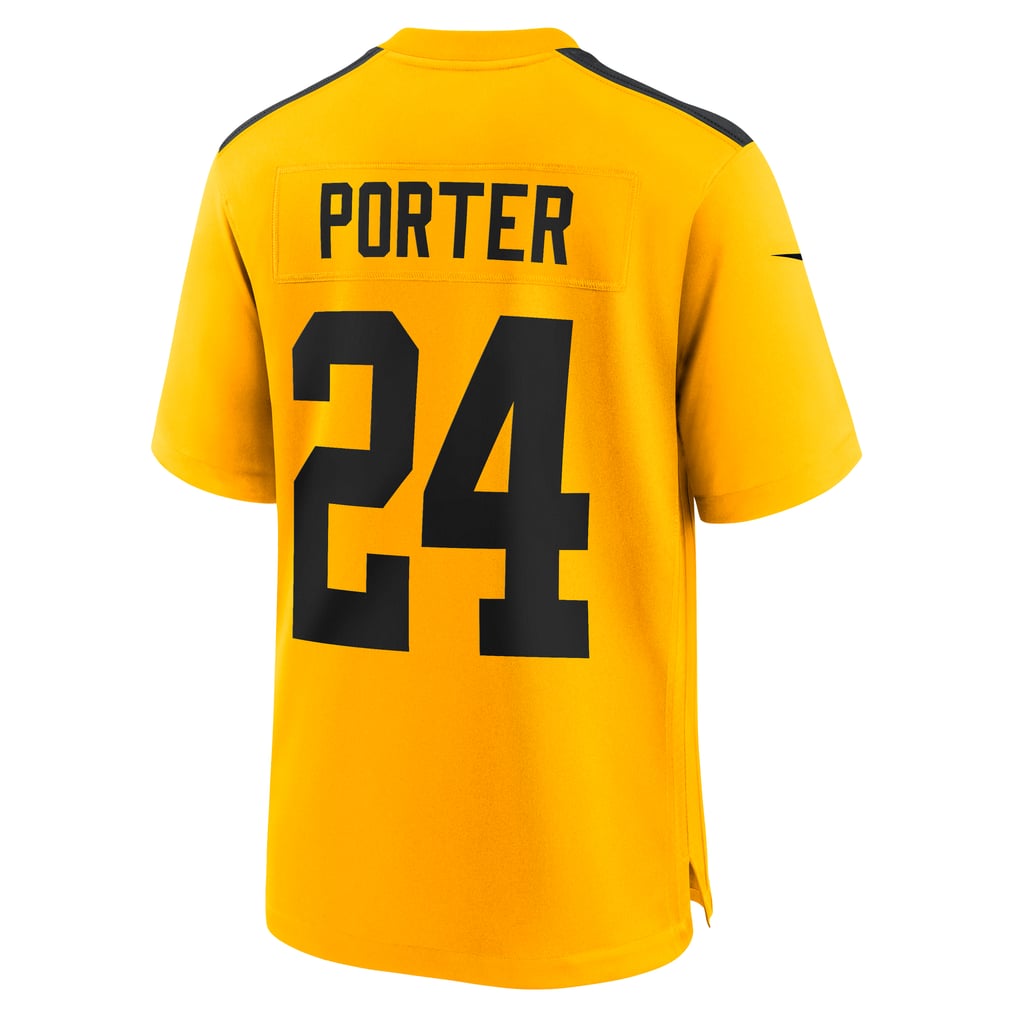 Men's Pittsburgh Steelers Joey Porter Jr. Nike Gold Alternate 1933 Throwback Game Jersey - Image 4