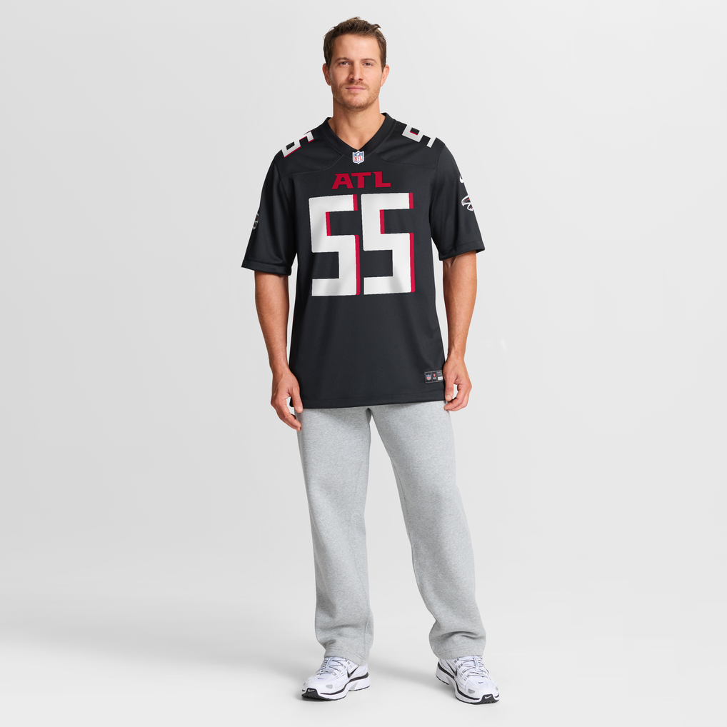 Men's Atlanta Falcons John Abraham Nike Black Game Retired Player Jersey