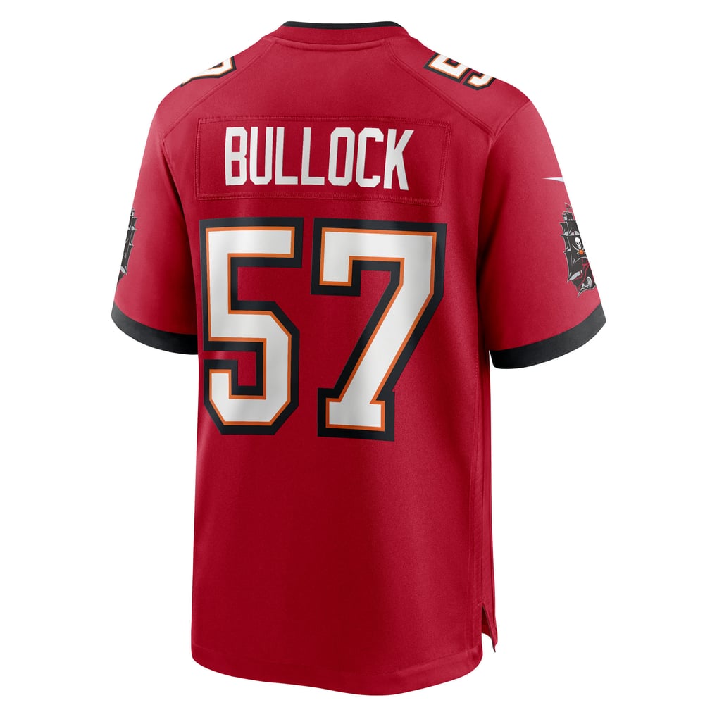 Men's Tampa Bay Buccaneers John Bullock Nike  Red Team Game Jersey - Image 4