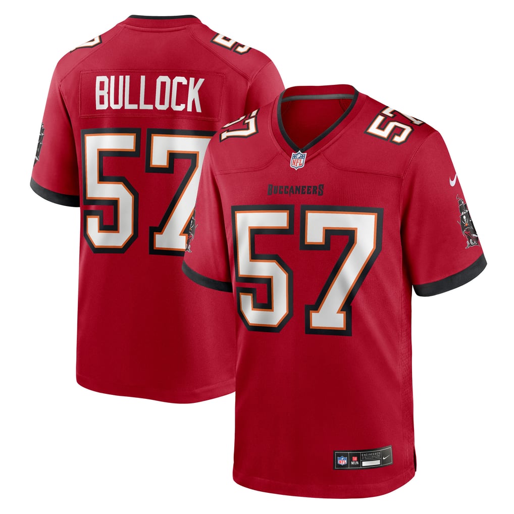 Men's Tampa Bay Buccaneers John Bullock Nike  Red Team Game Jersey - Image 1