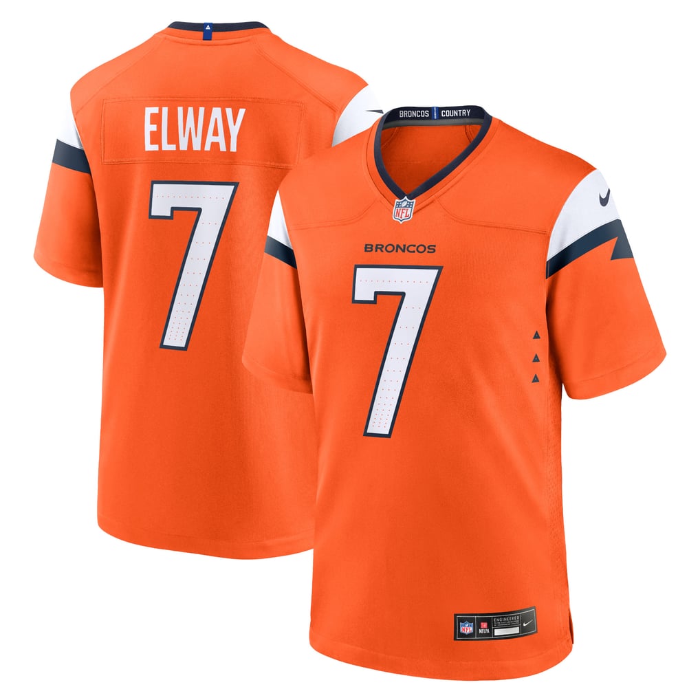 Men's Denver Broncos John Elway Nike Orange Team Retired Player Game Jersey - Image 1