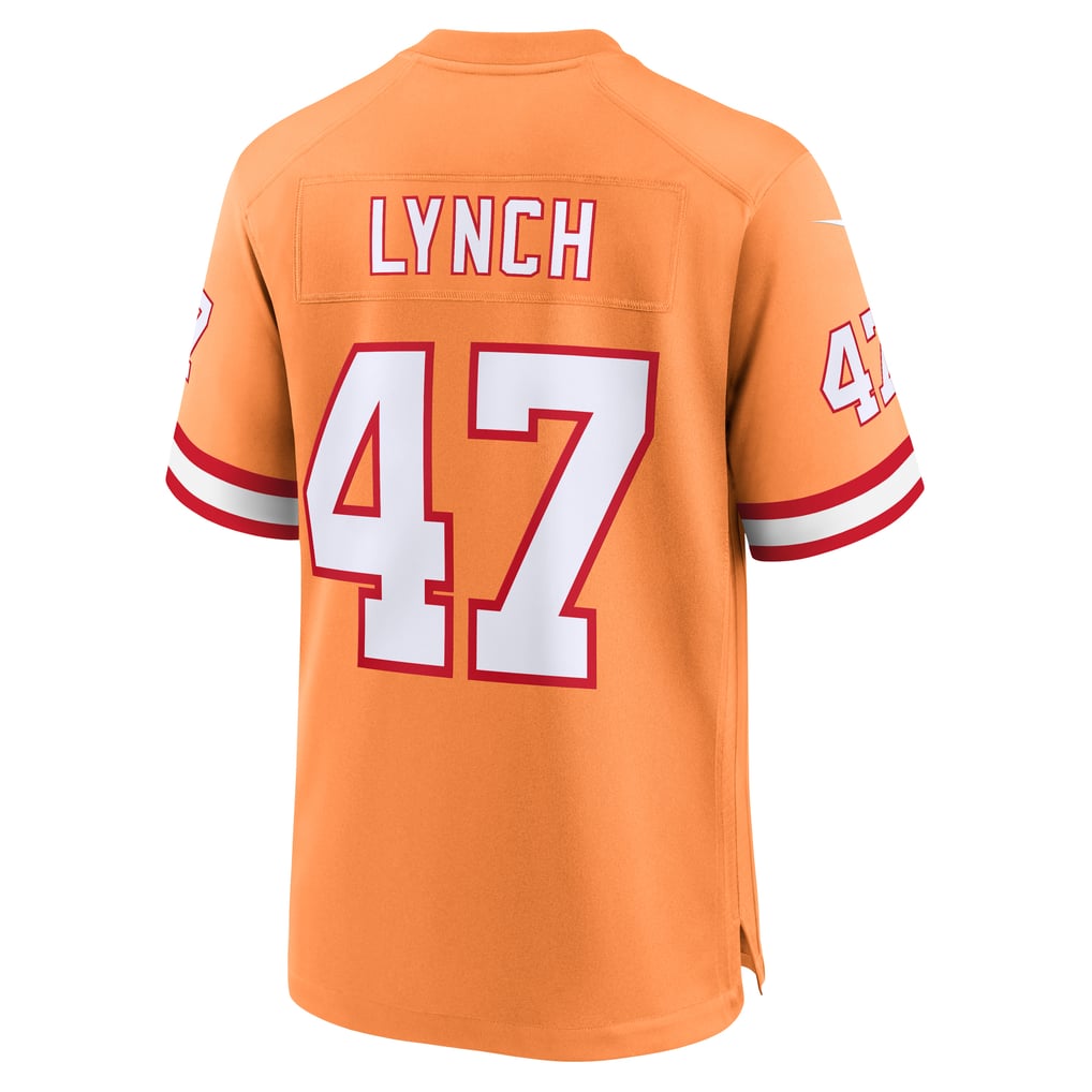 Men's Tampa Bay Buccaneers John Lynch Nike Orange Throwback Game Jersey - Image 4