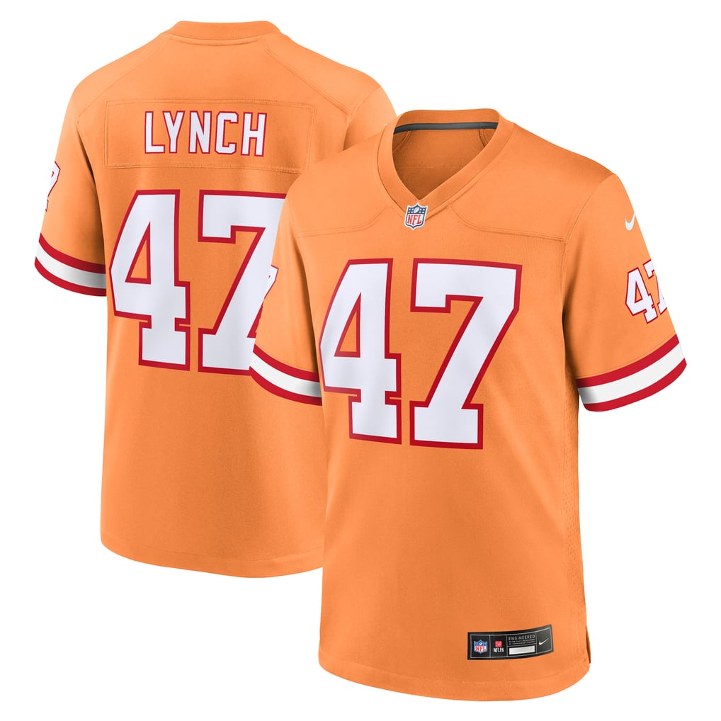 Men's Tampa Bay Buccaneers John Lynch Nike Orange Throwback Game Jersey - Image 1