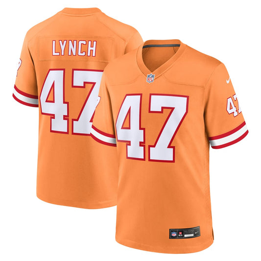 Men's Tampa Bay Buccaneers John Lynch Nike Orange Throwback Game Jersey - Image 1