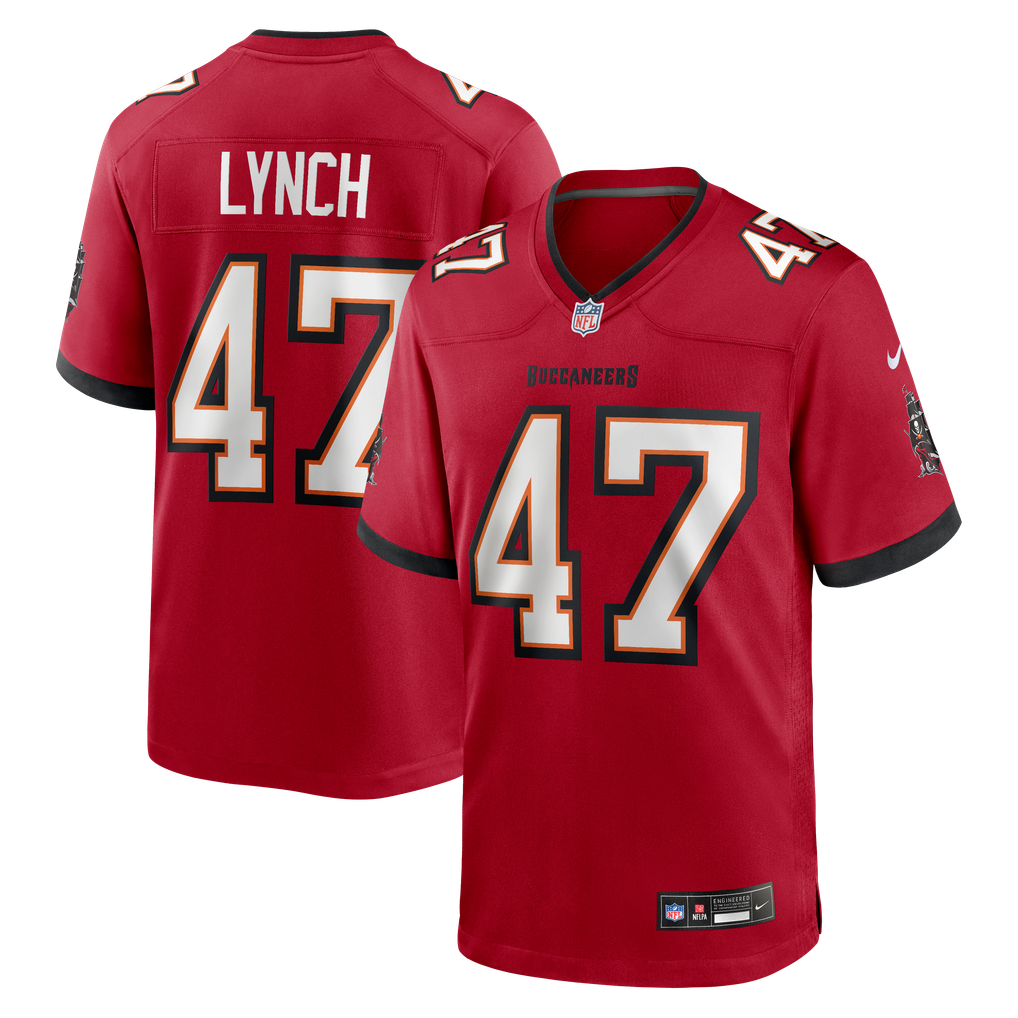 Men's Tampa Bay Buccaneers John Lynch Nike Red Game Retired Player Jersey - Image 2