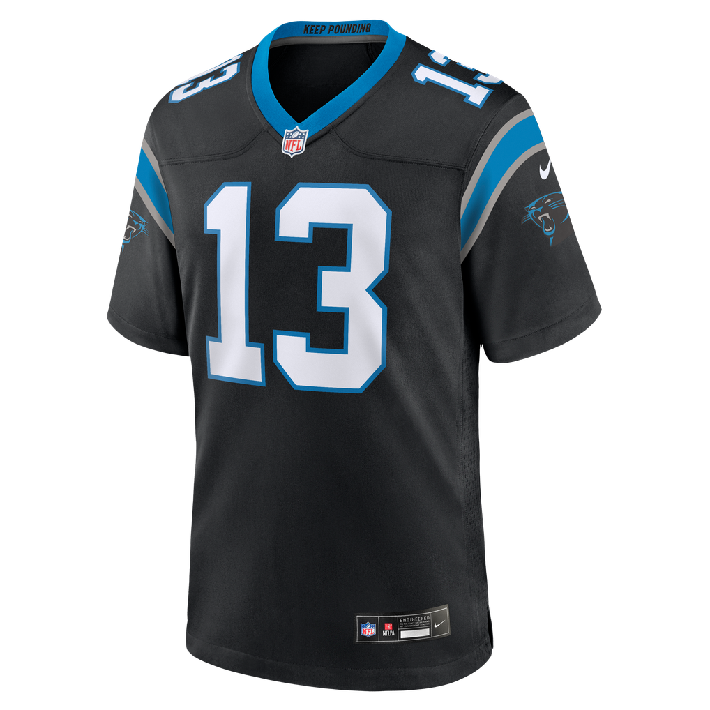 Men's Carolina Panthers John Metchie III Nike Black Team Game Jersey - Image 3