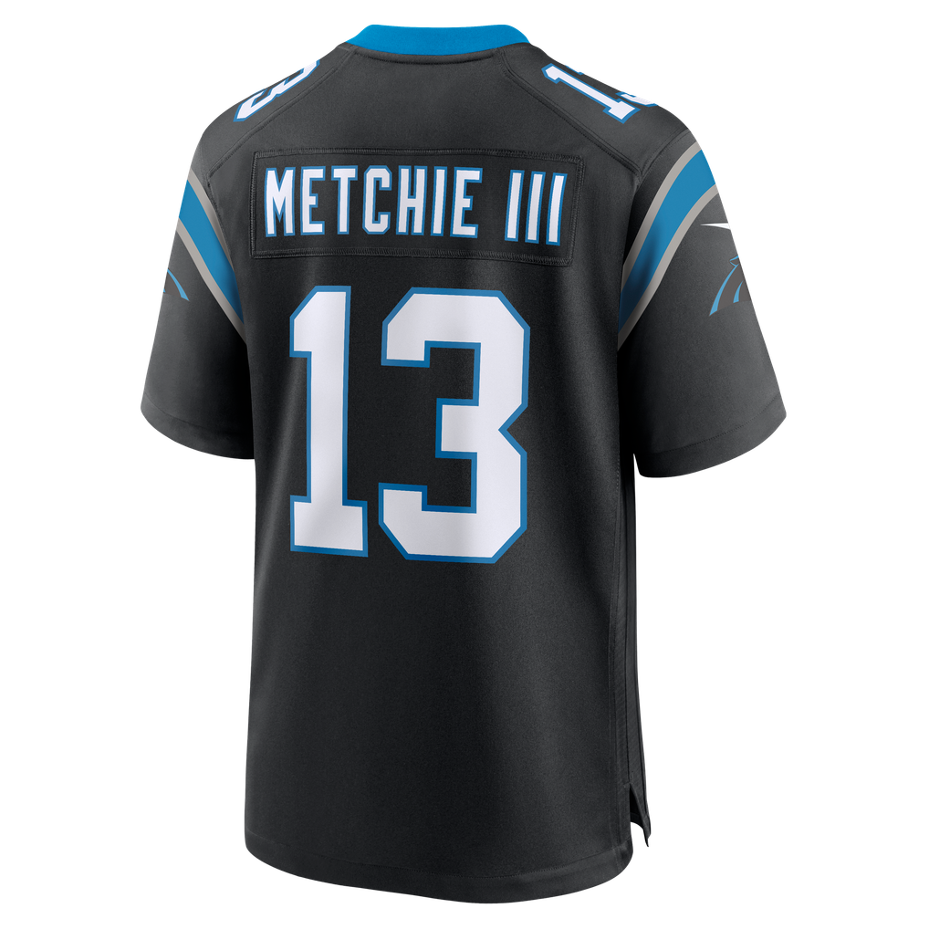 Men's Carolina Panthers John Metchie III Nike Black Team Game Jersey - Image 4