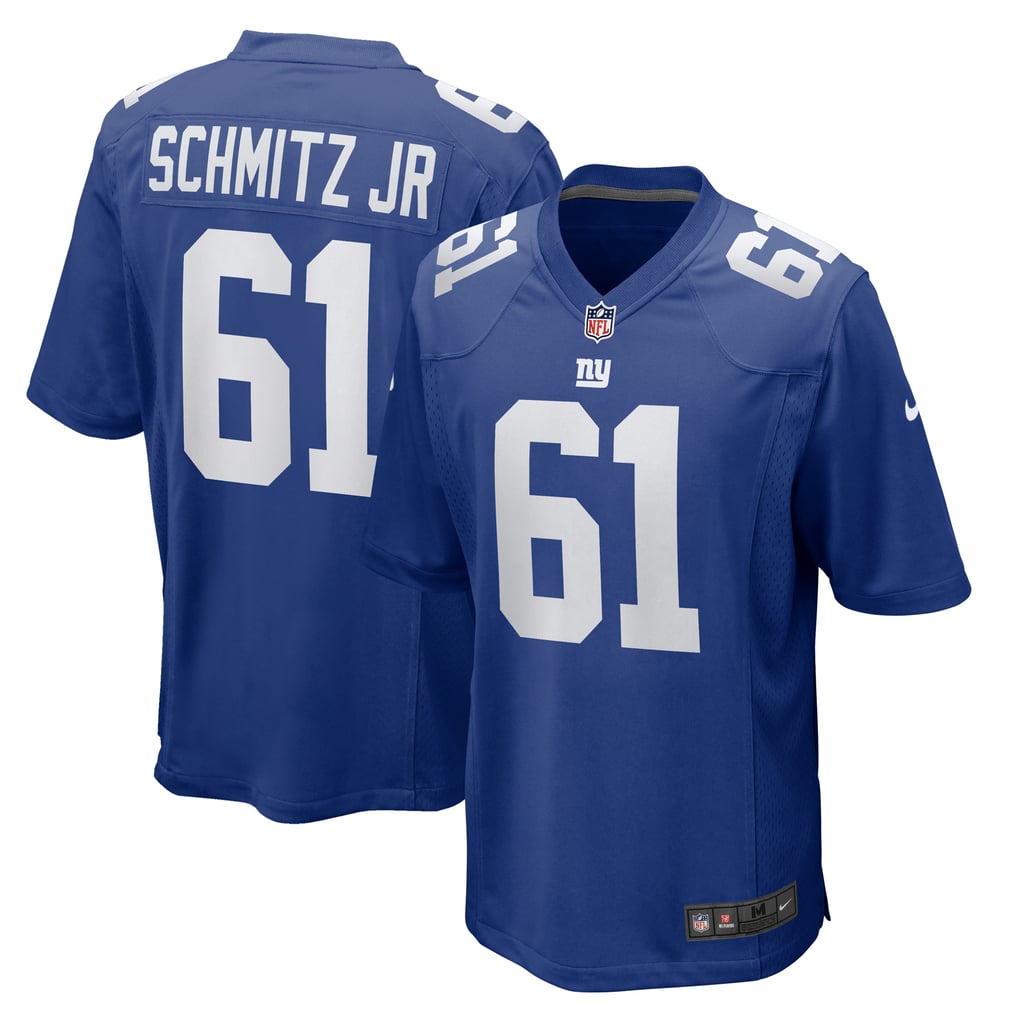 Men's New York Giants John Michael Schmitz Jr. Nike  Royal Team Game Jersey - Image 2